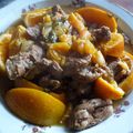 AGNEAU AUX ABRICOTS ET ORANGES