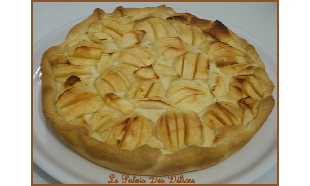 Tarte aux pommes sur frangipane