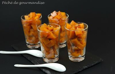 Verrines de potiron confit aux épices