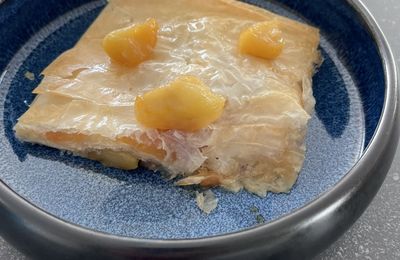 Tourte aux pommes feuilletage feuilles de Filo