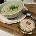 Velouté de poireaux au foie gras