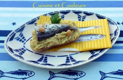 Tartine bretonne aux cocos de Paimpol et sa petite sardine