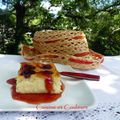 Gâteau de semoule framboises/amandes/eau de rose