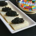 Bouchées de caviar à la tomme de savoie