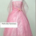 - 50% !!! Robe de cérémonie fillette 7/8 ans rose "Sabine" (réf rf-sabine)