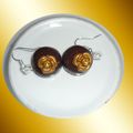 Boucles d'oreilles " Chocolat de luxe "