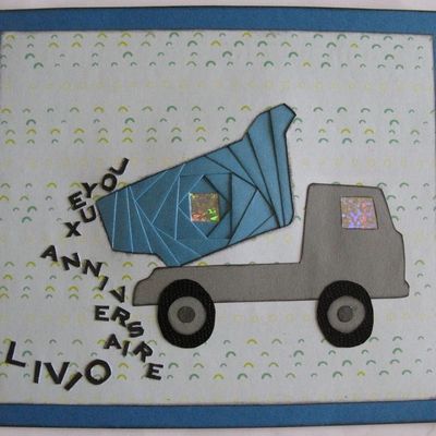 Carte camion iris folding