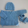 TRICOT bébé, layette bb et FICHE TRICOT de mes créations