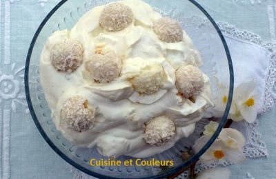 Mousse neigeuse à la bergamote & aux raffaello 