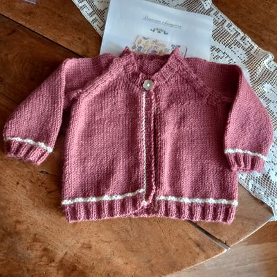 Gilet framboise/fraise