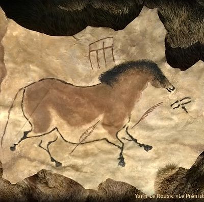 Évocation d'un des Chevaux de la Grotte de Lascaux. 