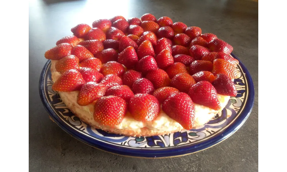 Gâteau meringué aux fraises