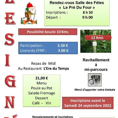 Rando Bistrot 2 Octobre 2022