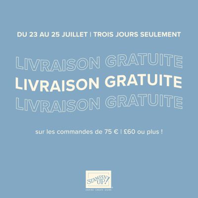 Livraison gratuite - du 23 au 25 juillet 2025