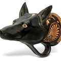 An Apulian red-figured rhyton, circa 350-320 B.C.