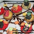 Muffin aux fruits confits version halloween