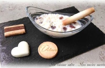 RIZ AU LAIT .... CARAMEL BEURRE SALÉ OU RHUM RAISIN ... 