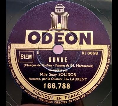 Chanson lesbienne : Suzy Solidor "Ouvre"