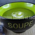 Velouté de légumes verts au chèvre frais