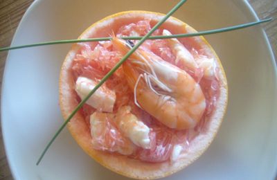 crevettes pamplemousse