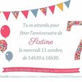 Les 7 ans de Sixtine (10/10/10!) approchent...Des cartons d'invitations personnalisés by MC & SA SOURIS !