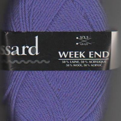 Fil à tricoter Week-End Violet de Plassard : lot de 5 pelotes