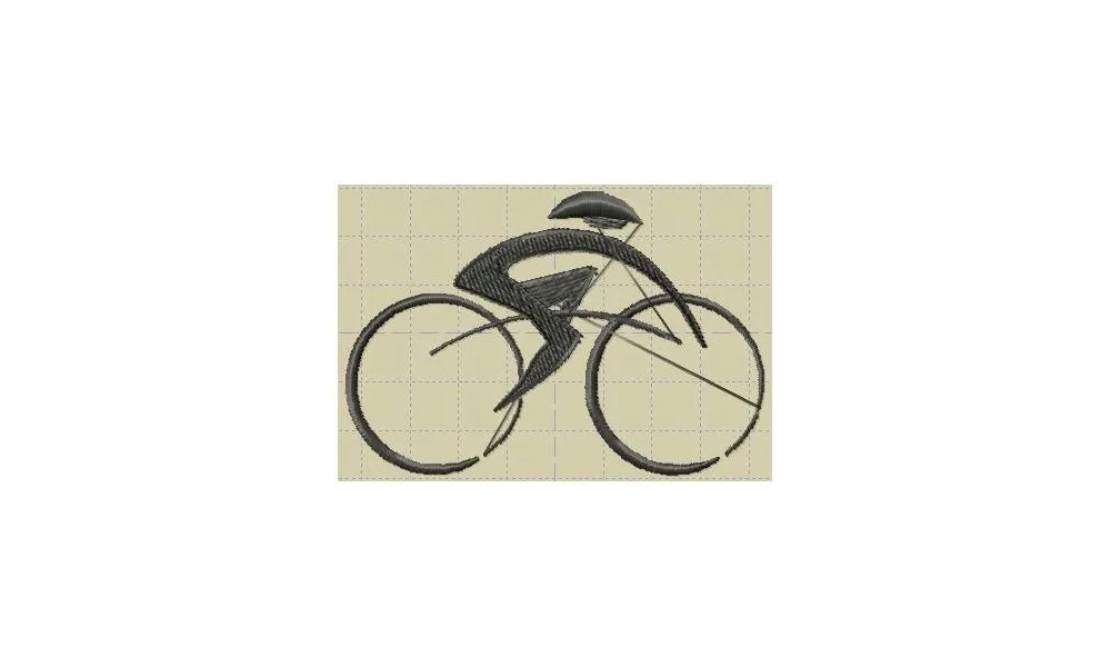 redwork et autres broderies du lundi : cycliste stylisé