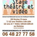 STAGE THÉATRE / VIDEO  28 avril > 3 mai (sauf 1er mai)