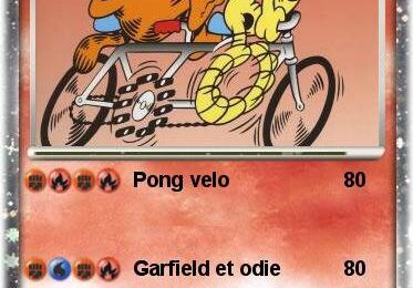 Carte Pokemon Garfield Vélo 