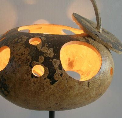Lampe en calebasse "La Brute" n°9