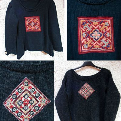 Mes pulls noirs avec des broderies Neelam