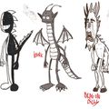 Character Design : Dragon Noir, Keurk et Dragon Billy