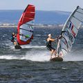 Windsurfeurs sur l'étang de Thau à Marseillan le 25 juillet 2017 : sixième round!