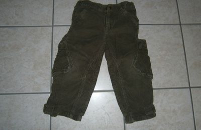 pantalon velours,3 euros