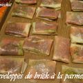 Enveloppes de brick craquantes à la parmesane, etc