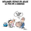 Hollande promet de geler le prix de l'essence