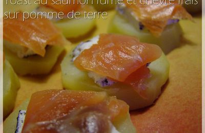 Toast au saumon fumé & chèvre frais sur pomme de terre