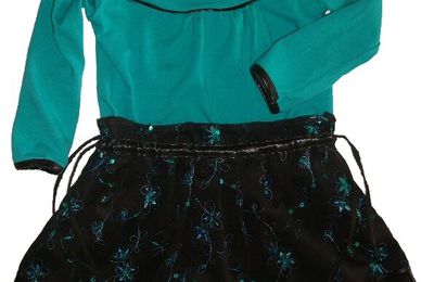 Ensemble turquoise et marron