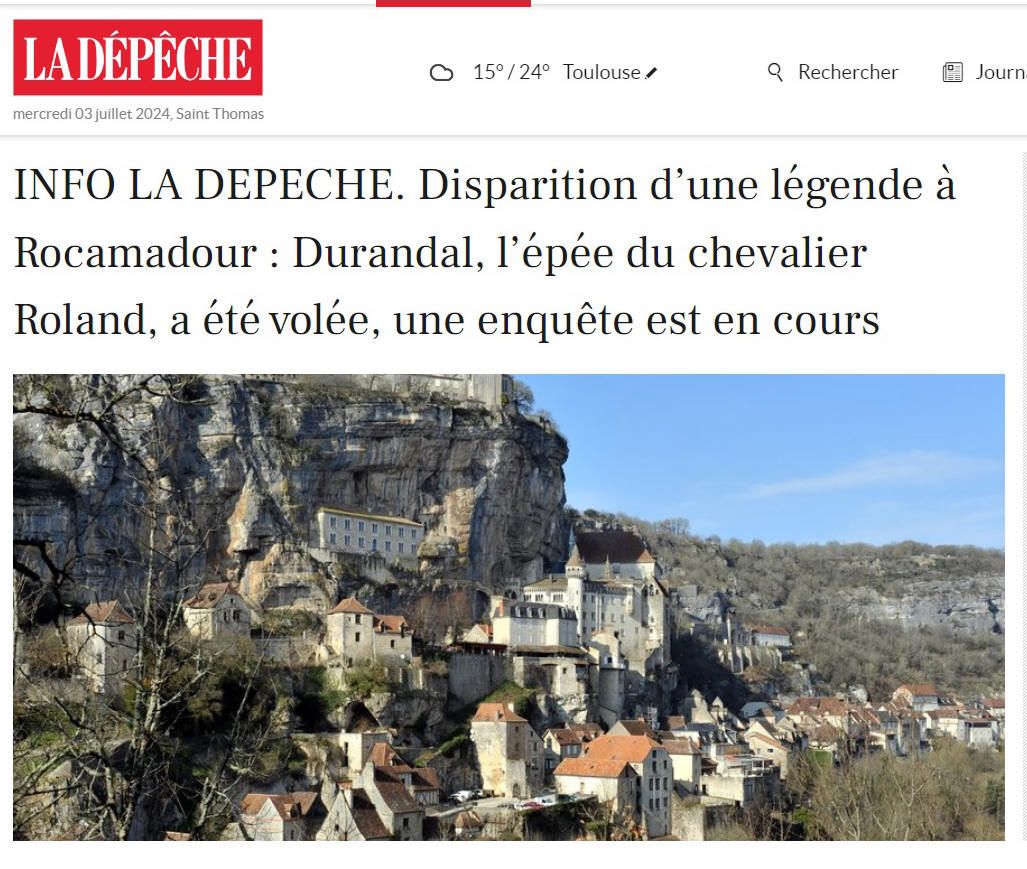 on a volé l'épée