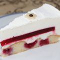 Entremets amandes - framboises