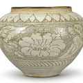 A 'Cizhou' white-glazed sgraffiato jar, Northern Song dynasty (960-1127)