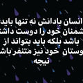 L'homme de la connaissance ne doit pas دوست باید بهترین دشمن باشد و با هرچیز نازیبا و ناسالمی که در دوست می بیند، بستیزد.