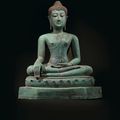A bronze figure of Buddha Shakyamuni, Thailand, Chieng Sen period, 15th century