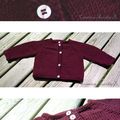 Cardigan raglan bordeau