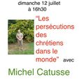 Aveyron, dimanche 12 Juillet...Michel CATUSSE en l'église de Mousset