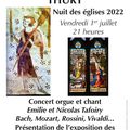 Nuit des églises à Thury le 1 er juillet 2022