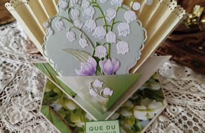 carte muguet eventail