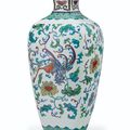 A rare large doucai 'phoenix' vase, 18th century