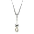 Natural pearl and diamond pendent necklace, early 20th century