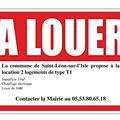 Deux logements communaux à louer type T1 à Saint-Léon-sur-l'Isle - contacter la Mairie pour plus d 'information
